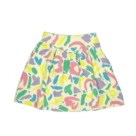 Moschino Barbie Mini Skirt California Dream 38 4 Small S Memphis Print 38 80s - Picture 10 of 15